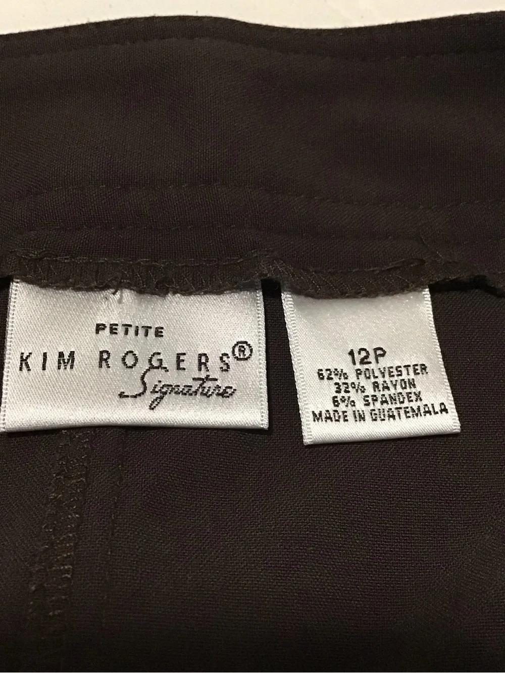 Kim Rogers Brown Button-Front Pencil Skirt 12P